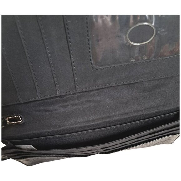 🪻BOGO🪻 Mac & Jac Womens Black Silver‎ Hardware Faux Leather Wallet - Picture 7 of 8